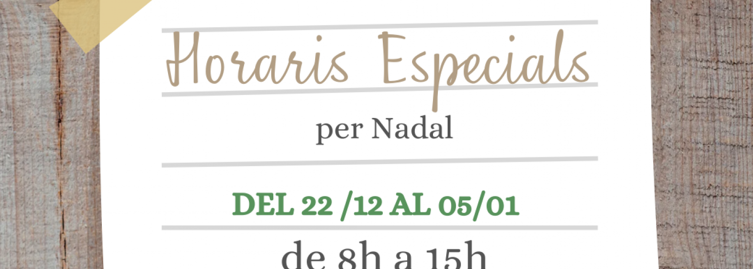 Horari Nadal 2025